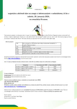 Občinski dan na snegu s tekmovanjem v veleslalomu (PROGRAM)